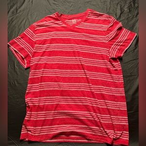 X-Large Old Navy V-Neck Red Striped Shirt
